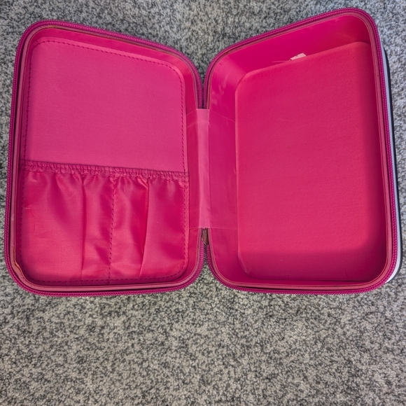 Caboodles Cosmetic Case Striped Travel Bag 8" Make-Up Organizer Storage Y2K - Picture 8 of 10